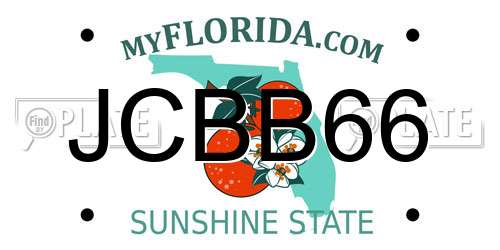 JCBB66 Florida License Plate