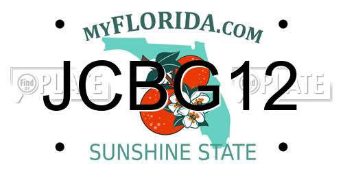 JCBG12 Florida License Plate