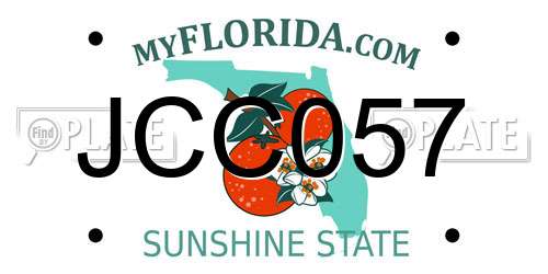 JCC057 Florida License Plate
