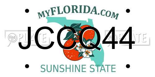 JCCQ44 Florida License Plate