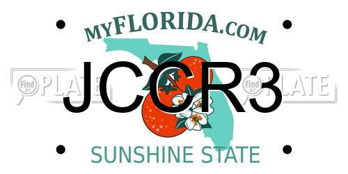 JCCR3 Florida License Plate