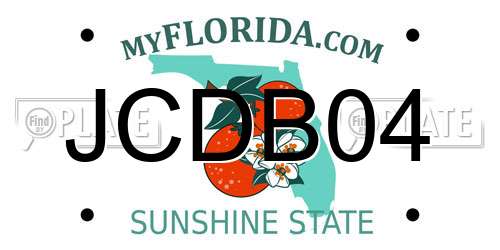 JCDB04 Florida License Plate