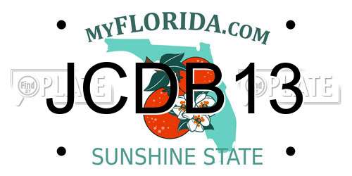 JCDB13 Florida License Plate