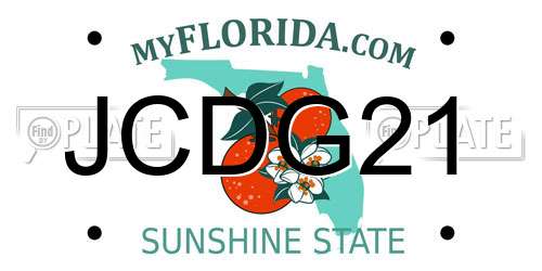 JCDG21 Florida License Plate