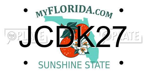 JCDK27 Florida License Plate