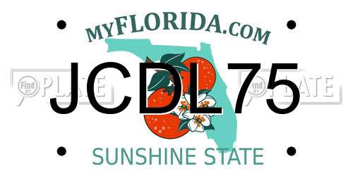 JCDL75 Florida License Plate