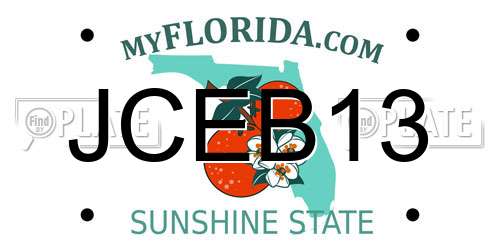 JCEB13 Florida License Plate
