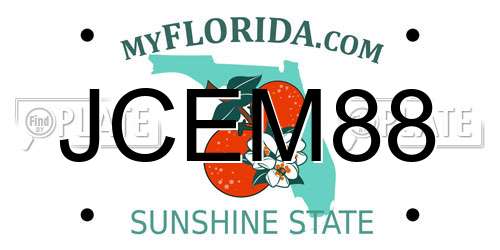 JCEM88 Florida License Plate
