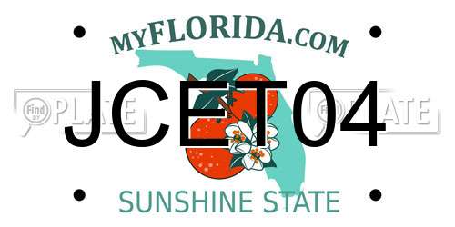 JCET04 Florida License Plate