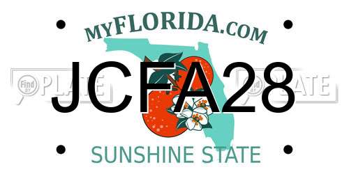 JCFA28 Florida License Plate