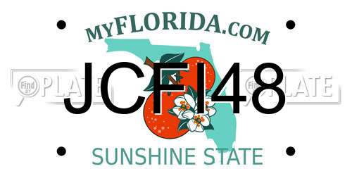 JCFI48 Florida License Plate