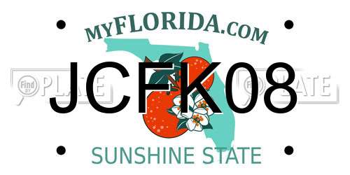 JCFK08 Florida License Plate