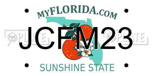 JCFM23 Florida License Plate