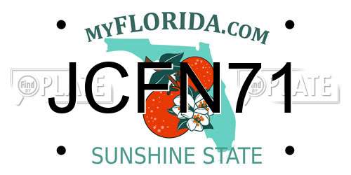 JCFN71 Florida License Plate