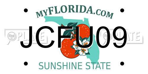 JCFU09 Florida License Plate