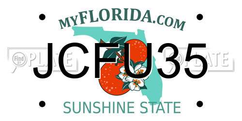 JCFU35 Florida License Plate