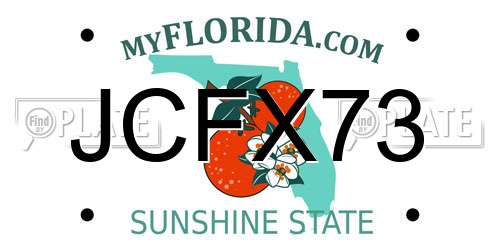 JCFX73 Florida License Plate