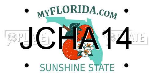 JCHA14 Florida License Plate