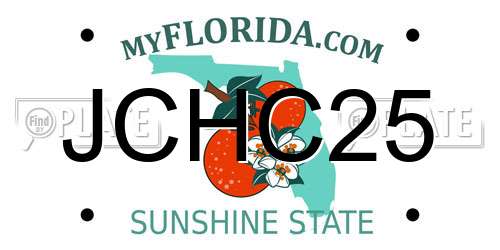 JCHC25 Florida License Plate