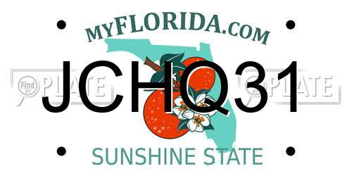 JCHQ31 Florida License Plate