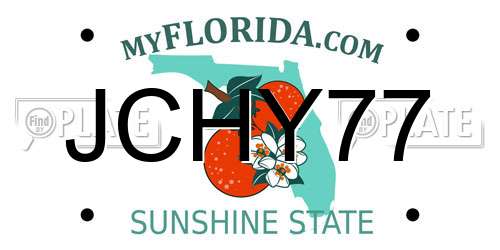 JCHY77 Florida License Plate