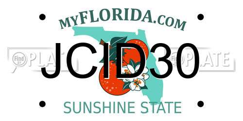 JCID30 Florida License Plate