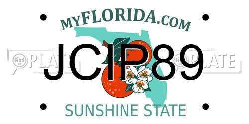 JCIP89 Florida License Plate