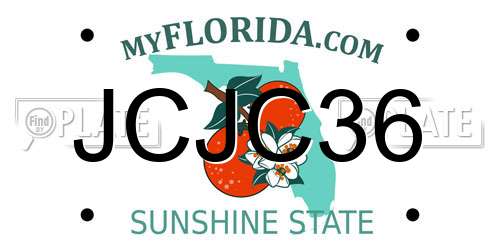 JCJC36 Florida License Plate