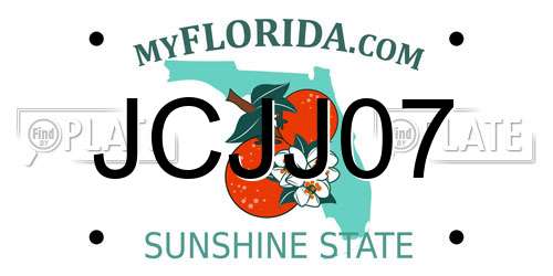JCJJ07 Florida License Plate