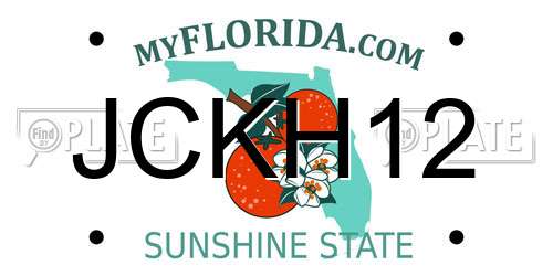 JCKH12 Florida License Plate