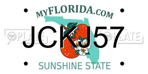 JCKJ57 Florida License Plate