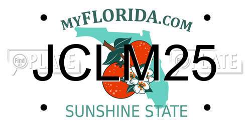 JCLM25 Florida License Plate