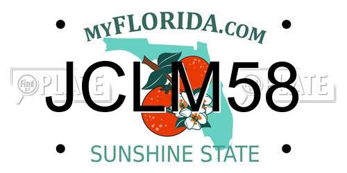 JCLM58 Florida License Plate