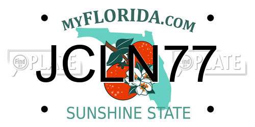 JCLN77 Florida License Plate