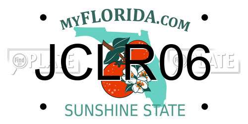 JCLR06 Florida License Plate
