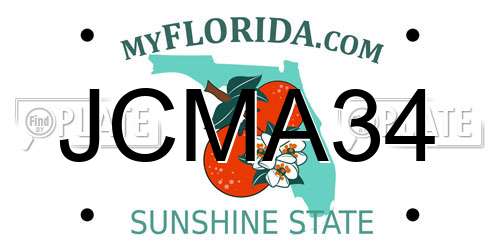 JCMA34 Florida License Plate