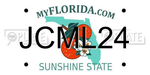 JCML24 Florida License Plate