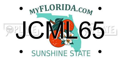 JCML65 Florida License Plate
