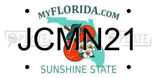 JCMN21 Florida License Plate