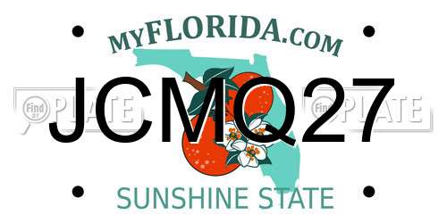 JCMQ27 Florida License Plate