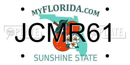 JCMR61 Florida License Plate