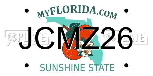 JCMZ26 Florida License Plate