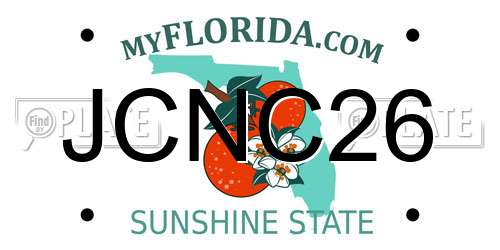 JCNC26 Florida License Plate