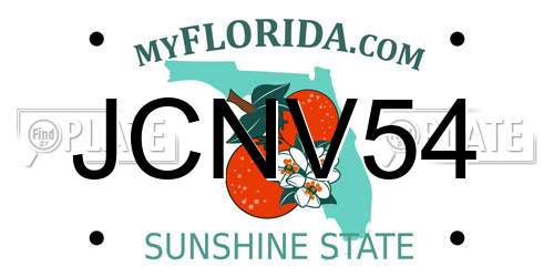 JCNV54 Florida License Plate