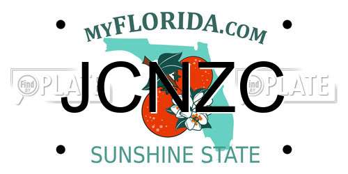 JCNZC Florida License Plate