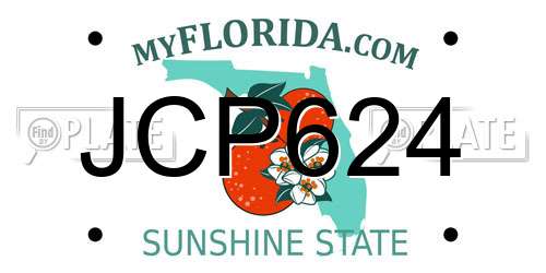 JCP624 Florida License Plate
