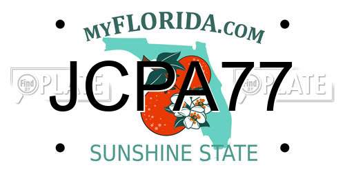 JCPA77 Florida License Plate