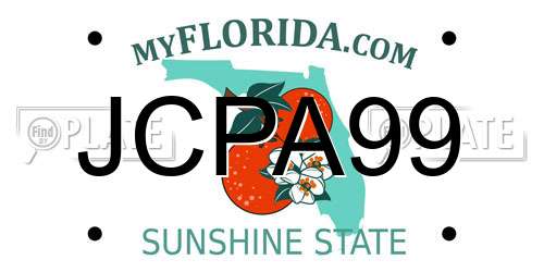 JCPA99 Florida License Plate