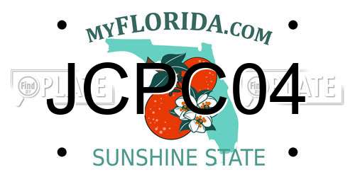 JCPC04 Florida License Plate
