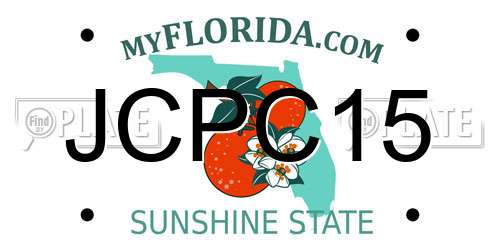 JCPC15 Florida License Plate